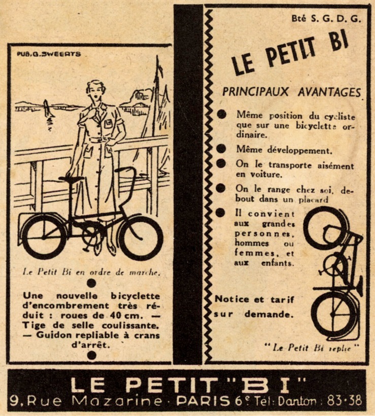 Press advert for the original version of Le Petit Bi